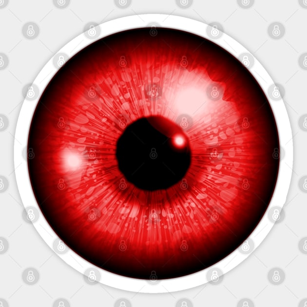 Red Iris Eyeball Sticker by HolidayBug